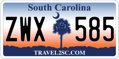 SC license plate ZWX585