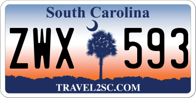 SC license plate ZWX593