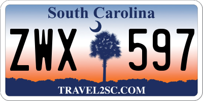 SC license plate ZWX597