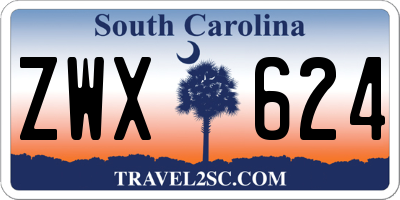 SC license plate ZWX624