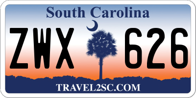SC license plate ZWX626