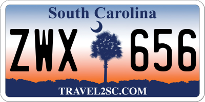 SC license plate ZWX656
