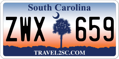 SC license plate ZWX659