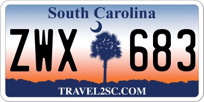 SC license plate ZWX683