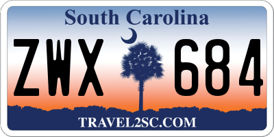 SC license plate ZWX684