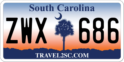 SC license plate ZWX686