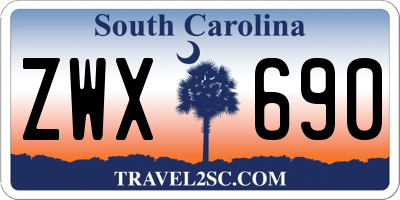 SC license plate ZWX690