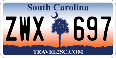SC license plate ZWX697