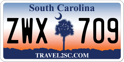 SC license plate ZWX709