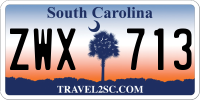 SC license plate ZWX713