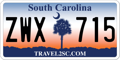 SC license plate ZWX715