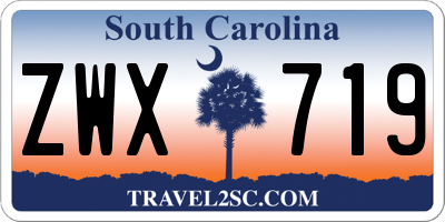 SC license plate ZWX719