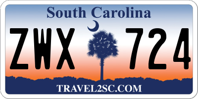 SC license plate ZWX724