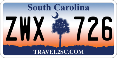 SC license plate ZWX726