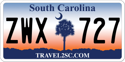 SC license plate ZWX727