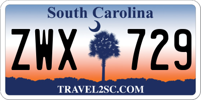 SC license plate ZWX729
