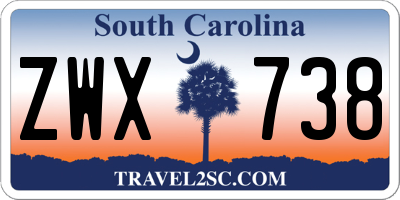 SC license plate ZWX738