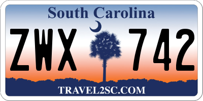 SC license plate ZWX742