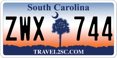 SC license plate ZWX744