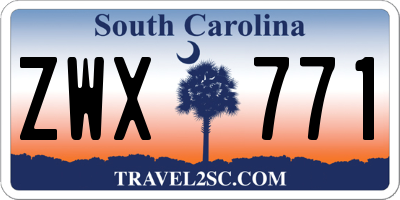 SC license plate ZWX771