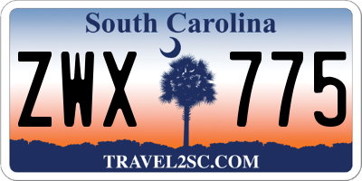 SC license plate ZWX775