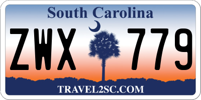 SC license plate ZWX779