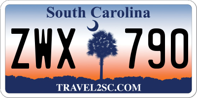 SC license plate ZWX790
