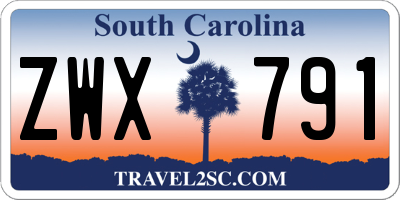 SC license plate ZWX791