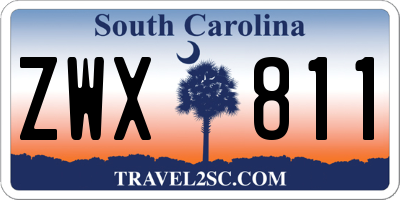 SC license plate ZWX811