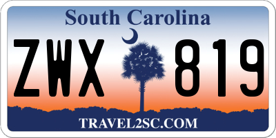 SC license plate ZWX819