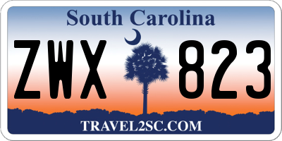 SC license plate ZWX823