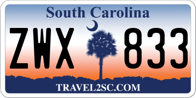 SC license plate ZWX833