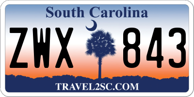 SC license plate ZWX843
