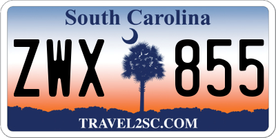 SC license plate ZWX855