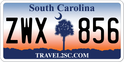 SC license plate ZWX856