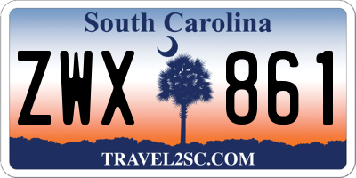 SC license plate ZWX861