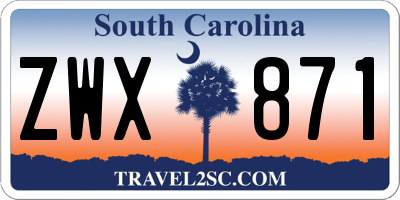 SC license plate ZWX871