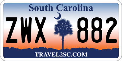 SC license plate ZWX882