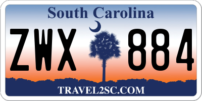 SC license plate ZWX884