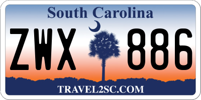 SC license plate ZWX886