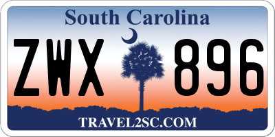 SC license plate ZWX896