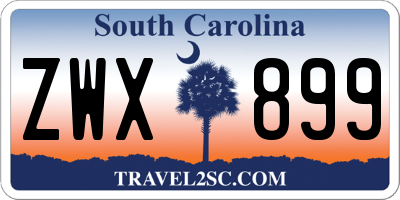 SC license plate ZWX899
