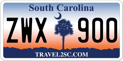 SC license plate ZWX900