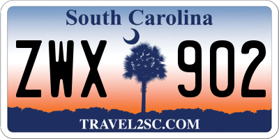 SC license plate ZWX902