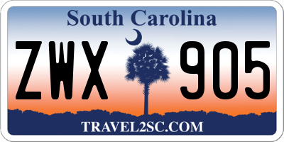 SC license plate ZWX905