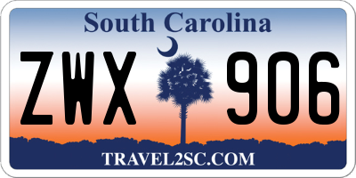 SC license plate ZWX906