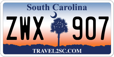 SC license plate ZWX907
