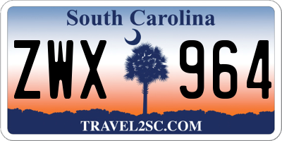 SC license plate ZWX964