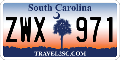 SC license plate ZWX971