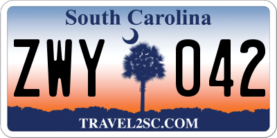 SC license plate ZWY042